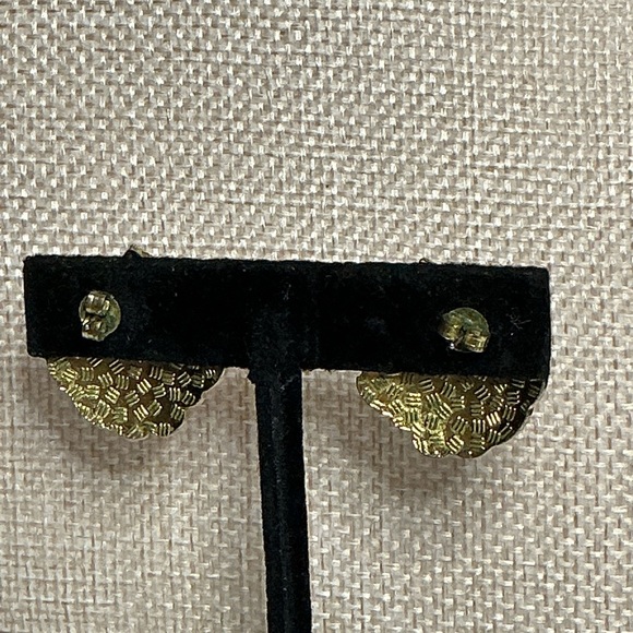 Vintage Floral Enamel Earrings - Red, Green, Blue - Picture 3 of 3